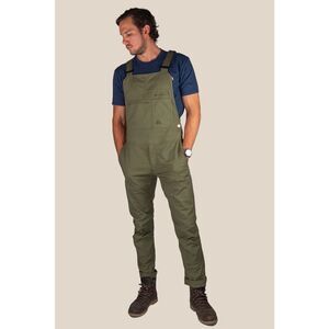 LIVSN Men's Flex Canvas Overalls Olive NWT $200 MSRP 40x32